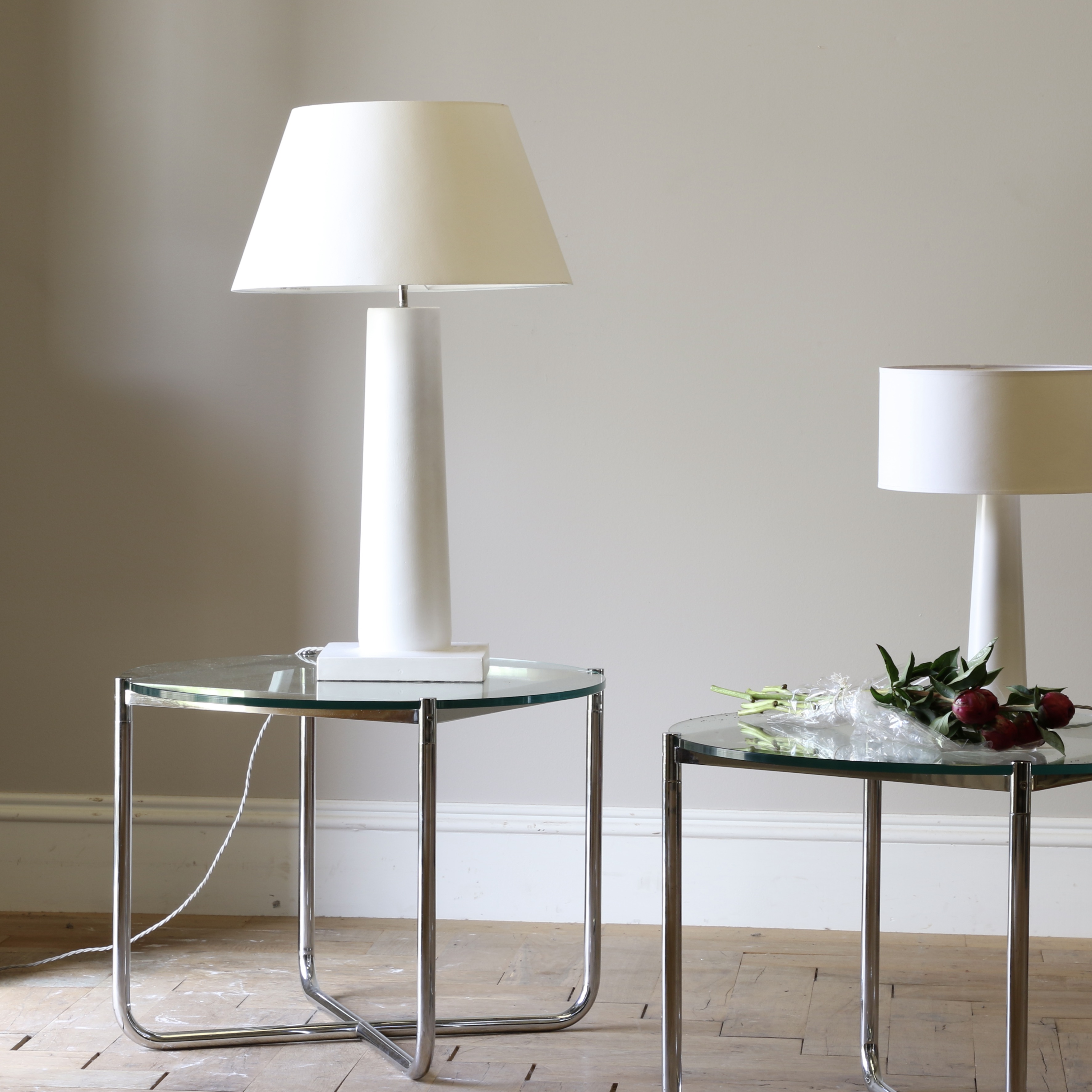 152-67 - Pair of MR Tables by Mies van der Rohe